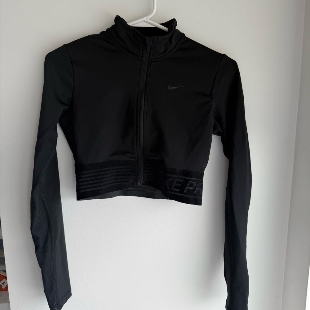 Nike Black Long Sleeve Crop Top